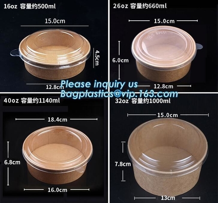 taza de la ensalada, taza de la sopa, cuenco de ensalada, cuenco de sopa, cuenco de papel del helado Cup/4oz/cuenco de papel de postre congelado, bagease, bagplastics