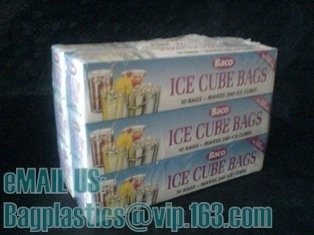 bolsos plásticos disponibles para el uso conveniente, bolso disponible plástico del cubo de hielo, bolso del estallido del hielo, cubo de hielo b plástico del polo de hielo