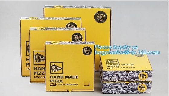 Caja personalizada cajas de empaquetado de alta calidad de la pizza de los alimentos de preparación rápida, cajas rectangulares a granel de la pizza, cartulina pi de Kraft de la categoría alimenticia