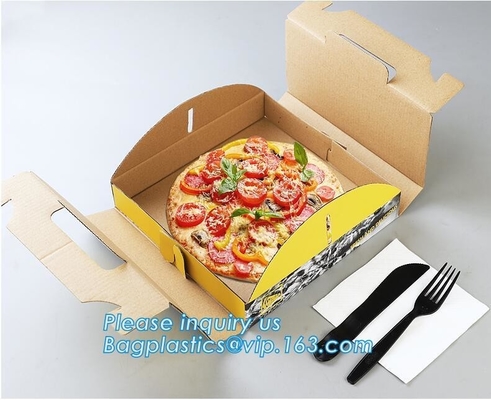 las cajas baratas de la pizza venden al por mayor/diseño de encargo de la caja de la pizza/de la caja de la pizza, bagease al por mayor acanalado de las cajas de la pizza del acondicionamiento de los alimentos