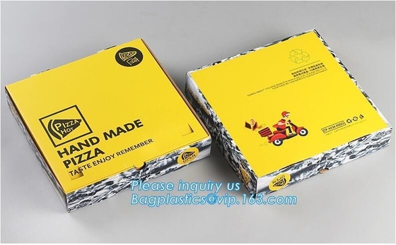 las cajas baratas de la pizza venden al por mayor/diseño de encargo de la caja de la pizza/de la caja de la pizza, bagease al por mayor acanalado de las cajas de la pizza del acondicionamiento de los alimentos