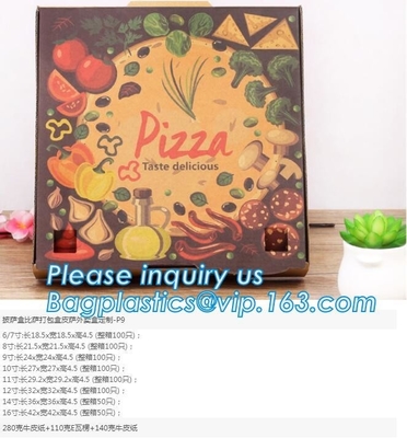 Caja acanalada del cartón de la caja de papel barata de la pizza con el logotipo impreso, pizza impresa de encargo personalizada de la galleta del papel de la caja del cartón