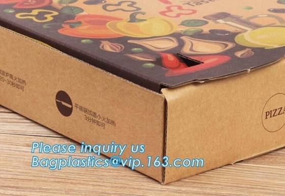 Caja acanalada del cartón de la caja de papel barata de la pizza con el logotipo impreso, pizza impresa de encargo personalizada de la galleta del papel de la caja del cartón