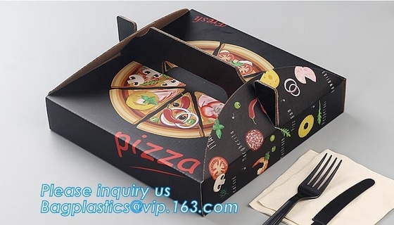el lujo de papel acanalado de la caja del logotipo de la caja de alta calidad de la pizza modifica la caja de regalo para requisitos particulares, piz acanalado personalizado barato del cartón del logotipo