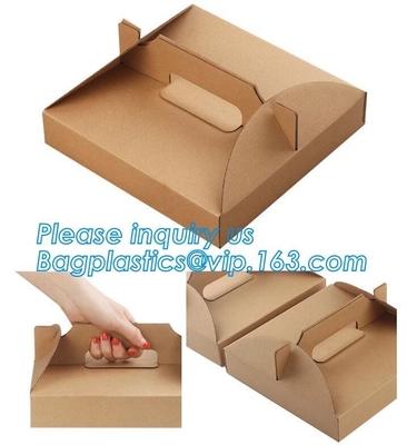 Caja barata con el logotipo, caja de torta de encargo del papel de imprenta, caja del cartón de papel de la caja de la pizza de la simplicidad blanca del estilo de torta que empaqueta,