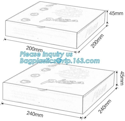 Caja barata con el logotipo, caja de torta de encargo del papel de imprenta, caja del cartón de papel de la caja de la pizza de la simplicidad blanca del estilo de torta que empaqueta,