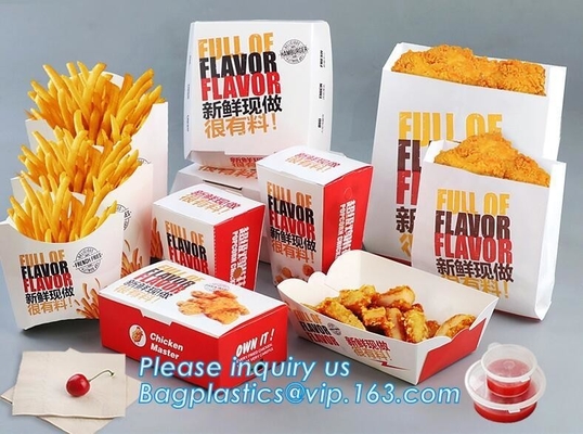 Caja 100% con el logotipo, caja de la hamburguesa de la categoría alimenticia de la aduana de papel de la cartulina de la buena calidad de la categoría alimenticia, color plástico disponible del paquete