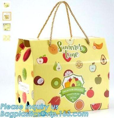 verduras y frutas que embalan la caja acanalada con color impreso, cartones baratos acanalados de la fruta de la caja de papel que embalan para la sal