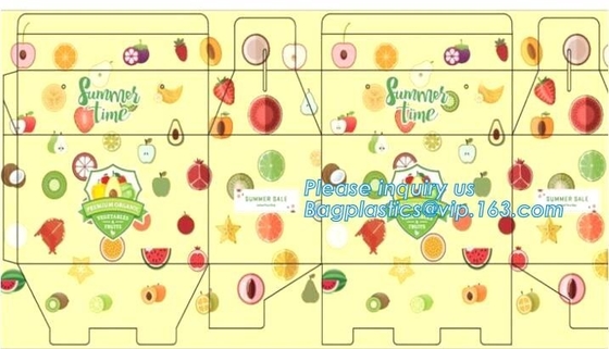 verduras y frutas que embalan la caja acanalada con color impreso, cartones baratos acanalados de la fruta de la caja de papel que embalan para la sal