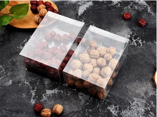 caja de empaquetado de la nuez de papel, perno acanalado y caja de empaquetado de la nuez, caja de regalo de papel de Kraft con el levantar claro de la ventana del pvc para el Ca
