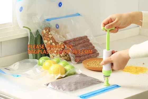 Bolso a prueba de humedad Rolls del sellador del vacío de Rolls de la textura del vacío de la comida de la bolsa de plástico amistosa Eco- del almacenamiento para la comida del vacío de la comida