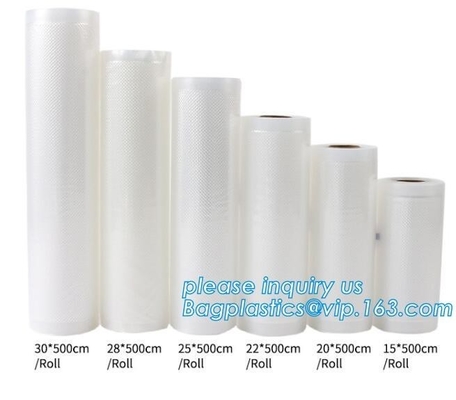 11&quot; grande x 50' bolsos de rollo de almacenamiento del ahorrador de la comida del sellador del vacío de la calidad comercial, bocado de empaquetado del bolso de vacío/gra plástico de la comida