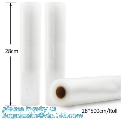 11&quot; grande x 50' bolsos de rollo de almacenamiento del ahorrador de la comida del sellador del vacío de la calidad comercial, bocado de empaquetado del bolso de vacío/gra plástico de la comida