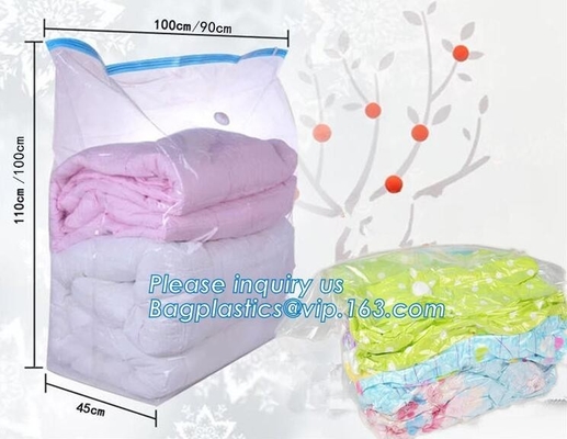 Ahorro de espacio del bolso de la compresión, bolso compresible del almacenamiento del sello del vacumm, bolso que viaja del vacío sin la válvula, bagease, bagplas