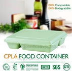 impresión de encargo del logotipo de las cajas de los alimentos de preparación rápida, envase de comida plástico abonable, foo el 100% abonable renovable del PLA del eco-producto