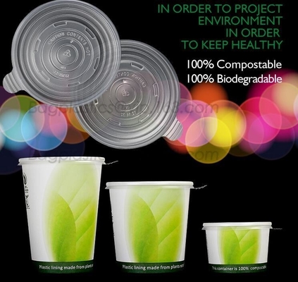Las tapas abonablees del PLA, BPI certificaron la tapa abonable de la taza de café hecha en China, taza de café con la tapa de CPLA