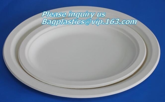 placas disponibles del eco de maíz del almidón del restaurante amistoso redondo de las placas, placa de ensalada biodegradable del producto seguro biodegradable