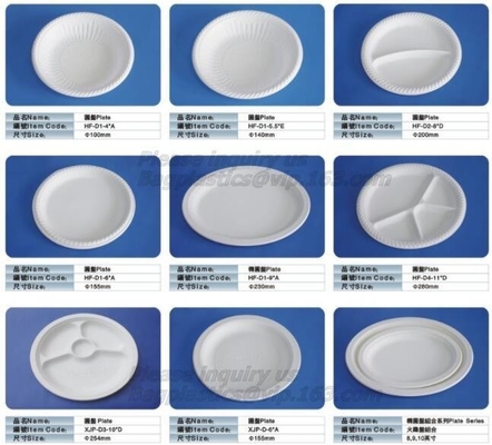 Servicio de mesa amistoso de Eco de la comida, placas disponibles del almidón de maíz del compartimiento