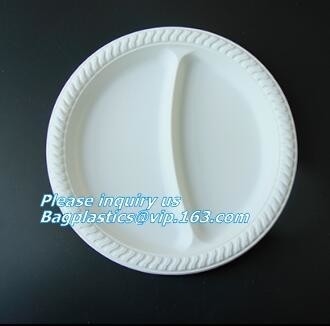 Servicio de mesa amistoso de Eco de la comida, placas disponibles del almidón de maíz del compartimiento