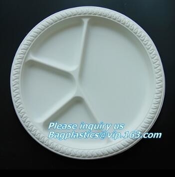 Servicio de mesa amistoso de Eco de la comida, placas disponibles del almidón de maíz del compartimiento