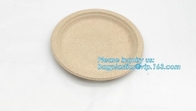 bandeja biodegradable de la caña de azúcar del compartimiento del vajilla 5, materia prima de papel Composta de la caña de azúcar disponible biodegradable del 100%