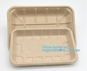 Bassage con bisagras compartimiento de la caja 750ml de la porción de la comida de la pulpa del bassage de la caña de azúcar del envase sacar packa del bagplastics del envase