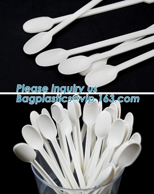 Eco disponible biodegradable amistoso, cubiertos abonablees disponibles de CPLA, agitador de los cubiertos del agitador del café del almidón de maíz