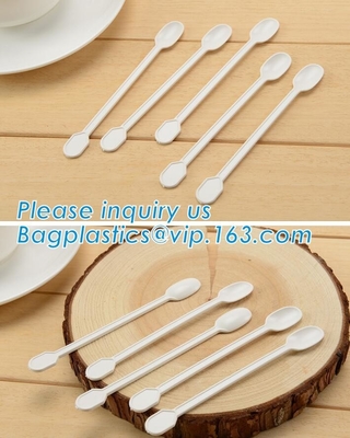Eco disponible biodegradable amistoso, cubiertos abonablees disponibles de CPLA, agitador de los cubiertos del agitador del café del almidón de maíz