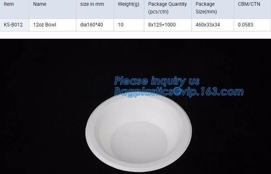 cuenco de ensalada biodegradable disponible microwavable del almidón de maíz, almidón de maíz sano de la certificación del USDA del vajilla de los niños b