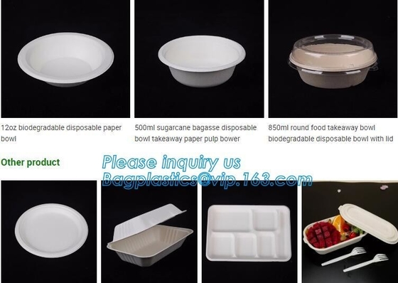 cuenco de ensalada biodegradable disponible microwavable del almidón de maíz, almidón de maíz sano de la certificación del USDA del vajilla de los niños b