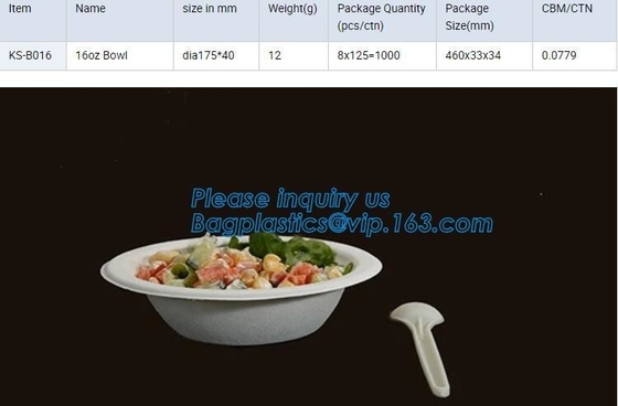 cuenco de ensalada biodegradable disponible microwavable del almidón de maíz, almidón de maíz sano de la certificación del USDA del vajilla de los niños b