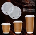 Taza disponible amistosa biodegradable de la maicena CPLA de Eco, fabricantes plásticos de la tapa de la taza de café de la venta caliente cabidos para el co de papel