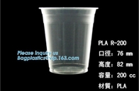 las tazas de café plásticas reutilizables hechas por los materiales abonablees del 100%, 12oz PLA-alinearon bagease plástico de las tazas del PLA de las tazas del café caliente