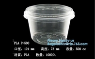 Fabricantes plásticos de la tapa de la taza de la venta caliente biodegradable de CPLA, tapas abonablees del 100% CPLA con la taza, tapa del PLA para 8/12/16/20oz C