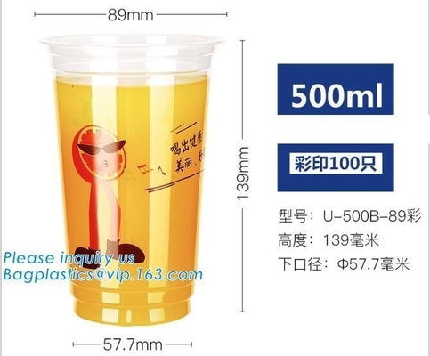 Tapa biodegradable de la taza de café del PLA, tazas biodegradables respetuosas del medio ambiente el sale4-17oz100% biodegradables calientes de la maicena CPLA