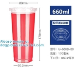 taza plástica impresa disponible del helado/tapa biodegradable blanca/negra de la taza fría de la bebida, de CPLA de la taza, Pla biodegradable Co del 100%