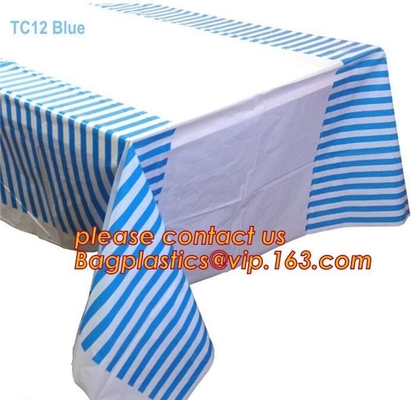 La cubierta de tabla biodegradable del mantel del compostabl, viste para arriba su buffet del postre del partido con ropa plástica modelada de la tabla