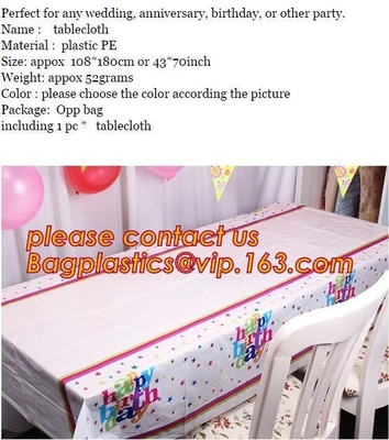 boda BIODEGRADABLE abonable, aniversario, cumpleaños, paño de Patry Decorations Table Cover Table del acontecimiento de la boda de la tabla