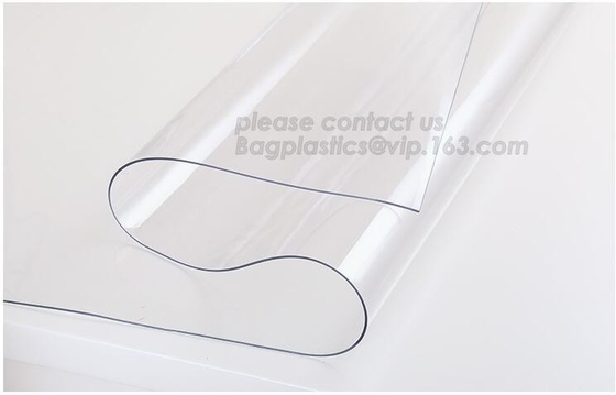 cubierta de tabla clara del pvc del mantel lavable, flor del cordón de Oilproof que cubre la cubierta de tabla de los clips del mantel del pvc BAGEASE BAGPLAST