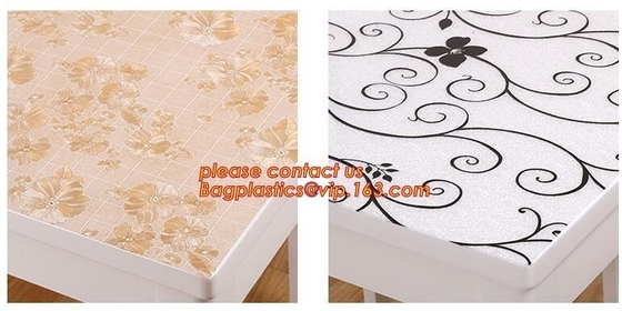Escritorio Mat Table Cloth Pvc Transparent del protector de la cubierta de tabla del PVC de la ronda de DIY, sellando la cubierta de tabla del PVC de la tela escocesa del mantel