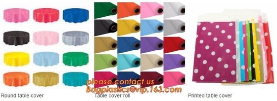 EL PE DISPONIBLE AL POR MAYOR IMPRIMIÓ LUNARES VA DE FIESTA EL MANTEL, CUBIERTA DE TABLA, 1PCS/BAG, 600BAGS/CTN, TPU DE EMPAQUETADO ESTACIONAL EV