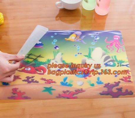 La tabla promocional Mat With Good Quality, vinilo de la estera de lugar de PP/PVC weven la estera de tabla reciclada decorativa de las esteras de lugar del PVC, silicio