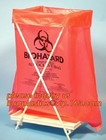 bolso inútil médico plástico grande del biohazard, plástico para los bolsos inútiles médicos de la atención sanitaria, Biohazard del bolso del Biohazard de la autoclave