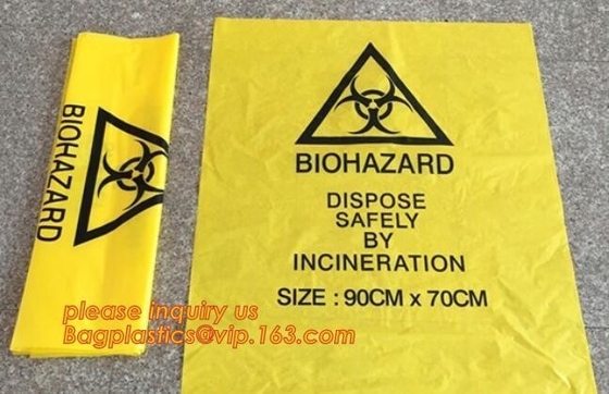el bolso inútil médico del biohazard plástico, bolsos del Biohazard, bolsos inútiles médicos, basura clínica empaqueta LDPE Zip lockkk plástico médico