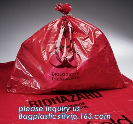 Bolsos aptos para el autoclave del Biohazard del bolso del espécimen del Biohazard, bolso modificado para requisitos particulares de la autoclave, bio apto para el autoclave de la película Estupendo-gruesa de gran tamaño