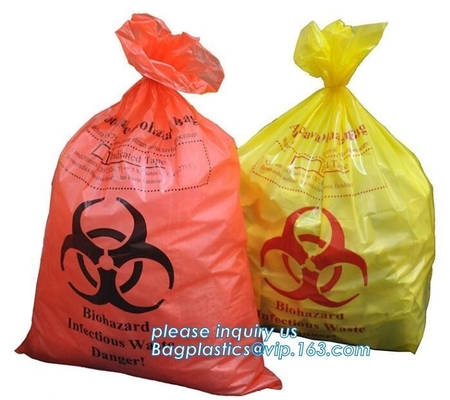 Bolsos aptos para el autoclave del Biohazard del bolso del espécimen del Biohazard, bolso modificado para requisitos particulares de la autoclave, bio apto para el autoclave de la película Estupendo-gruesa de gran tamaño
