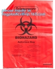 Trazadores de líneas de cubo de basura inútiles plásticos infecciosos de los bolsos del Biohazard, bolso del eco del biohazard del PE, bolsos para el uso inútil médico, pac del Biohazard