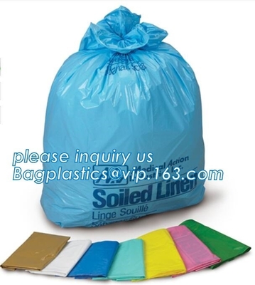 Bolso inútil clínico, sacos resistentes, bolso del eco del biohazard del PE, bolso disponible del laboratorio del PE/bolso inútil médico/bolso del Biohazard en rol