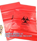 Basura infecciosa de cubo de basura del biohazard plástico resistente del trazador de líneas, bolso de basura del Biohazard para la medicación, biohazard en el rollo porque