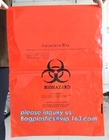 Basura infecciosa de cubo de basura del biohazard plástico resistente del trazador de líneas, bolso de basura del Biohazard para la medicación, biohazard en el rollo porque